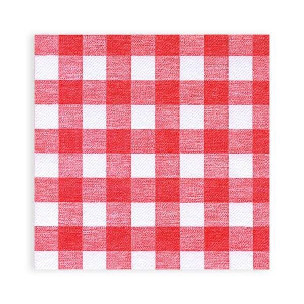 Airlaid Motivserviette kariert 40x40cm, 800 Stück (16 x 50)