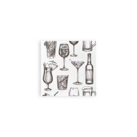 Motivserviette Cocktail, 20x20cm, 3.200 Stück (32 x...
